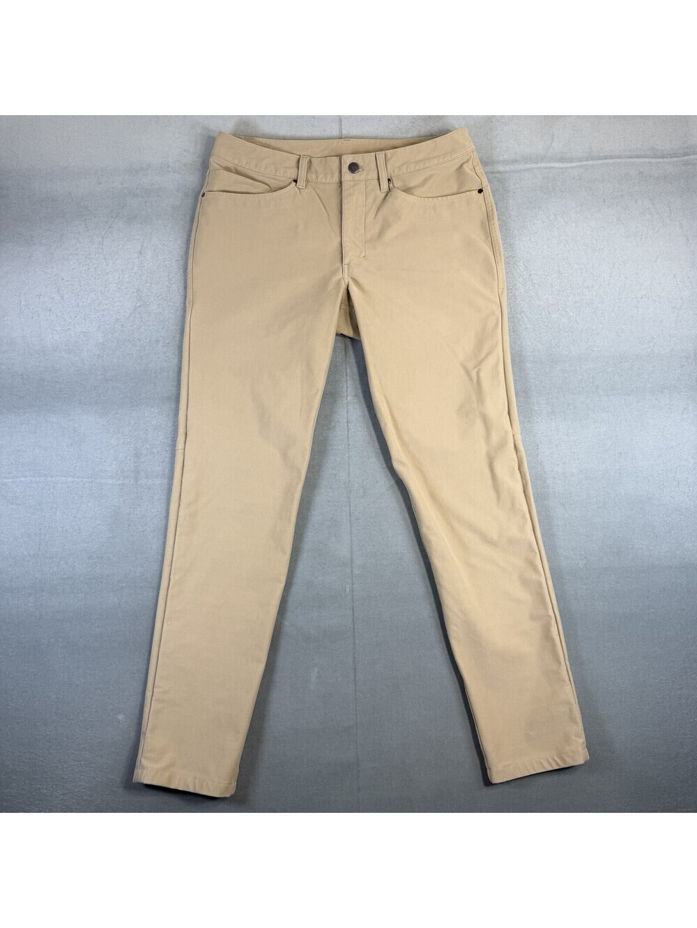 Lululemon ABC Slim-Fit 5 Pocket Utilitech Pants Mens 32Beige Trench 32" M5ABNS
